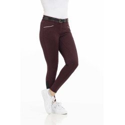 Pantalon Equithème Claudine fond silicone Bordeaux