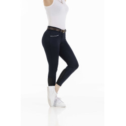 Pantalon Equithème Claudine fond silicone Bleu marine Pantalon Equithème Claudine fond silicone Bleu marine
