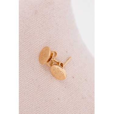 Boucles d'oreilles poussoir Pénélope Lou Arabesque Dorée