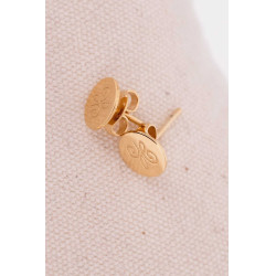 Boucles d'oreilles poussoir Pénélope Lou Arabesque Dorée