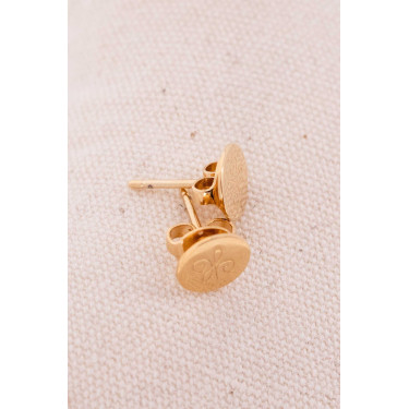 Boucles d'oreilles poussoir Pénélope Lou Arabesque Dorée