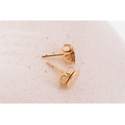 Boucles d'oreilles poussoir Pénélope Lou Arabesque Dorée