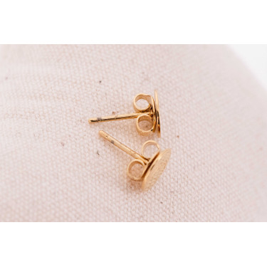 Boucles d'oreilles poussoir Pénélope Lou Arabesque Dorée