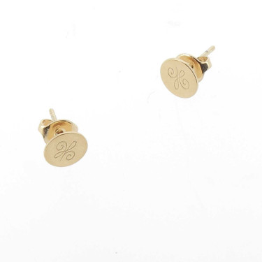 Boucles d'oreilles poussoir Pénélope Lou Arabesque Dorée