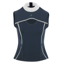Polo Equithème Puebla sans manches Marine / gris Bleu
