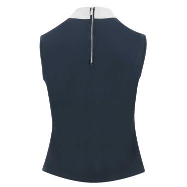 Polo Equithème Puebla sans manches Marine / gris Bleu