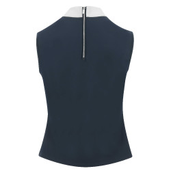 Polo Equithème Puebla zonder mouwen Marine / grijs Blauw Polo Equithème Puebla zonder mouwen Marine / grijs Blauw