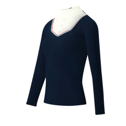 Polo Equithème Cabourg lange mouwen Marineblauw Polo Equithème Cabourg lange mouwen Marineblauw
