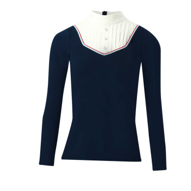 Polo Equithème Cabourg lange mouwen Marineblauw Polo Equithème Cabourg lange mouwen Marineblauw