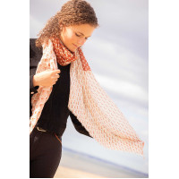 Stola Alix Pénélope Ecru / roestkleurig Wit