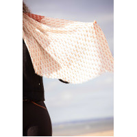 Stola Alix Pénélope Ecru / roestkleurig Wit