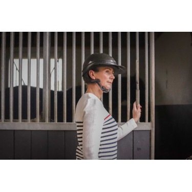 Trui Pénélope x Saint James Maelle Ecru / marine / rood Motieven