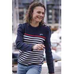 Pull Pénélope x Saint James Maelle Marine / écru / rouge Motifs