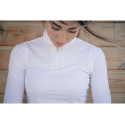 Polo concours Seville Pénélope manches longues Blanc