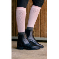 Sokken Equithème Compet Ik hou van je Oudroze / antraciet