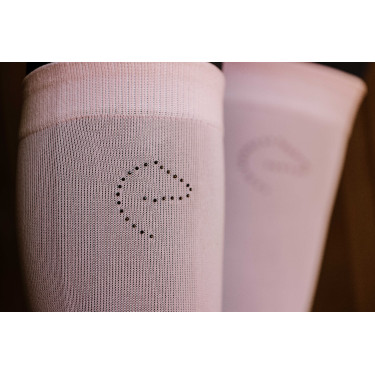 Chaussettes Equithème Compet Je t'aime Vieux rose / anthracite