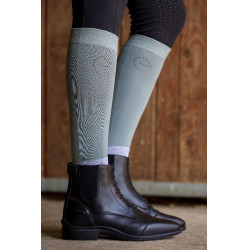 Chaussettes Equithème Compet Je t'aime Vert sauge / gris Chaussettes Equithème Compet Je t'aime Vert sauge / gris