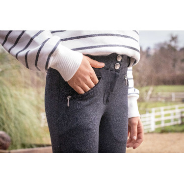 Pantalon d'équitation Romy Pénélope enfant Gris chiné