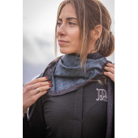 Foulard Pénélope Mya Noir / bleu canard