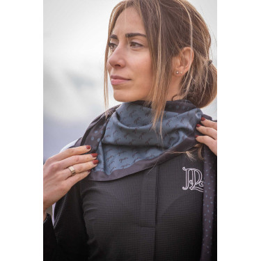 Foulard Pénélope Mya Noir / bleu canard Foulard Pénélope Mya Noir / bleu canard