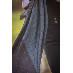 Foulard Pénélope Mya Noir / bleu canard Foulard Pénélope Mya Noir / bleu canard