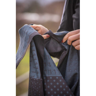 Foulard Pénélope Mya Noir / bleu canard Foulard Pénélope Mya Noir / bleu canard