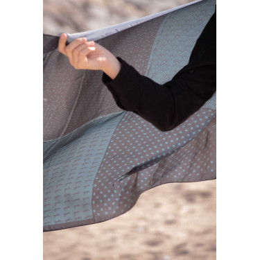 Foulard Pénélope Mya Noir / bleu canard Foulard Pénélope Mya Noir / bleu canard