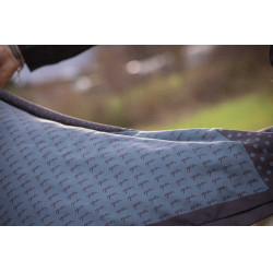 Foulard Pénélope Mya Noir / bleu canard Foulard Pénélope Mya Noir / bleu canard