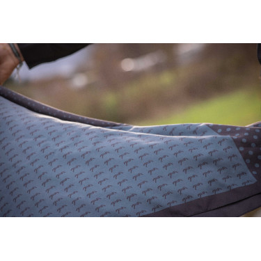 Foulard Pénélope Mya Noir / bleu canard Foulard Pénélope Mya Noir / bleu canard