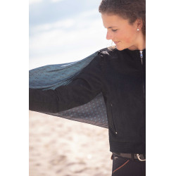 Sjaal Pénélope Mya Zwart / eendblauw