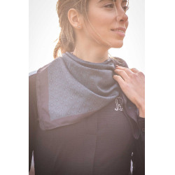 Foulard Pénélope Mya Noir / bleu canard Foulard Pénélope Mya Noir / bleu canard