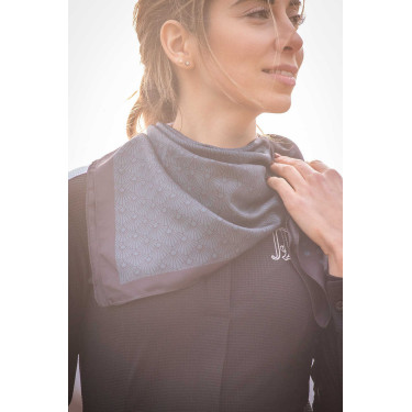 Foulard Pénélope Mya Noir / bleu canard Foulard Pénélope Mya Noir / bleu canard