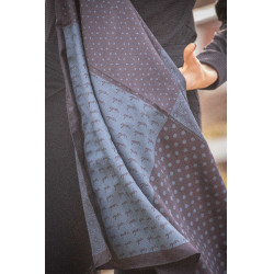 Foulard Pénélope Mya Noir / bleu canard Foulard Pénélope Mya Noir / bleu canard