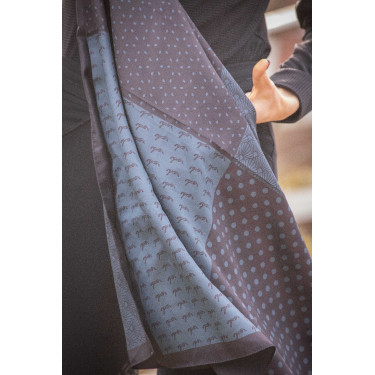 Foulard Pénélope Mya Noir / bleu canard Foulard Pénélope Mya Noir / bleu canard