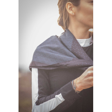 Foulard Pénélope Mya Noir / bleu canard Foulard Pénélope Mya Noir / bleu canard