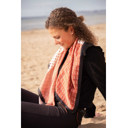 Sjaal Pénélope Mya Ecru / roestkleurig Wit