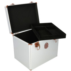 Coffre de pansage Equithème Je t'aime Argent Coffre de pansage Equithème Je t'aime Argent