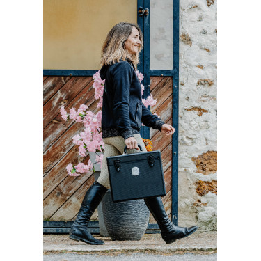 Coffre de pansage Equithème Je t'aime Noir