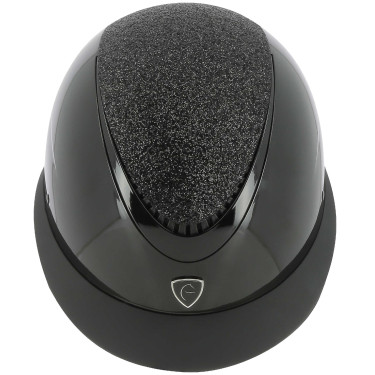 Casque Equithème Wings Noir brillant lamé