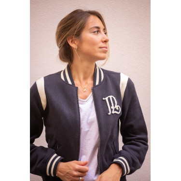 Sweat Pénélope University Marine / off white Bleu marine