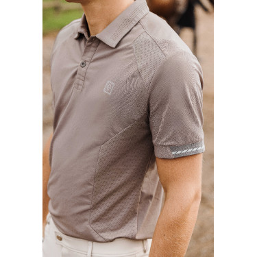 Polo Equithème Eric Taupe Bruin