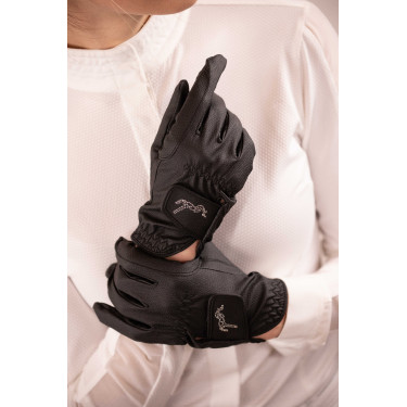 Gants Pisma Strass Pénélope Noir