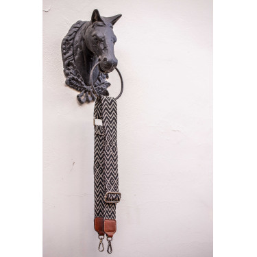 Schouderriem Pénélope Zwart / écru Schouderriem Pénélope Zwart / écru