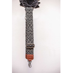 Bandoulière Pénélope Noir / écru