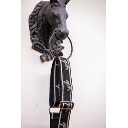 Schouderriem Pénélope Logo Zwart / écru Schouderriem Pénélope Logo Zwart / écru