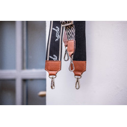 Bandoulière Pénélope Logo Noir / écru