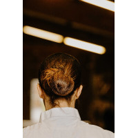 Barrette résille pour cheveux Equithème Filet Blond