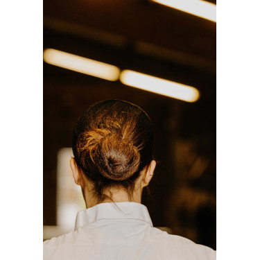 Barrette résille pour cheveux Equithème Filet Noir