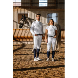 Polo van mesh Equithème Dany Wit