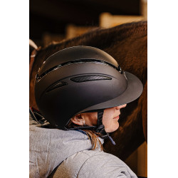 Casque Equithème Agris visière large Noir argenté